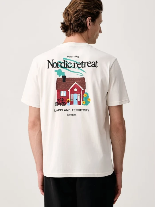 Zdjęcie produktu Napapijri T-shirt męski bawełniany Swhol beżowy