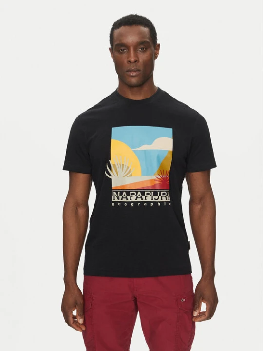 Zdjęcie produktu Napapijri T-Shirt S-Arbia NP0A4IE3 Czarny Regular Fit