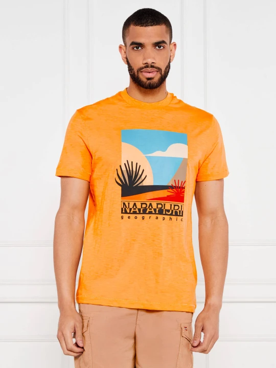 Zdjęcie produktu Napapijri T-shirt -ARBIA | Regular Fit pomarańczowy