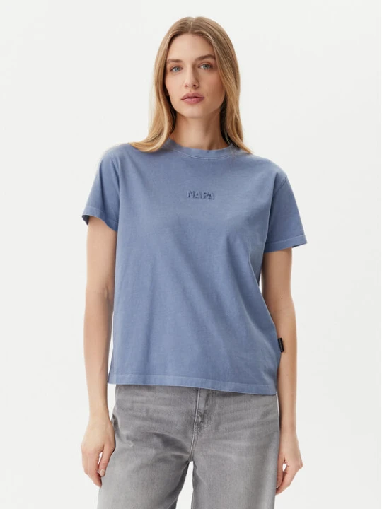 Zdjęcie produktu Napapijri T-Shirt S-Azure NP0A4IG3 Niebieski Regular Fit