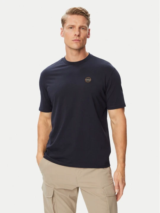 Zdjęcie produktu Napapijri T-Shirt S-Badge NP0A8949 Granatowy Regular Fit