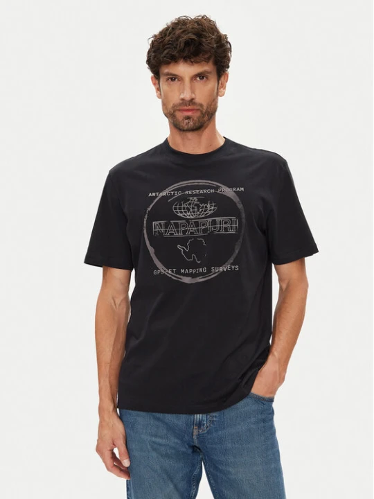 Zdjęcie produktu Napapijri T-Shirt S-Bald NP0A88SF Czarny Regular Fit