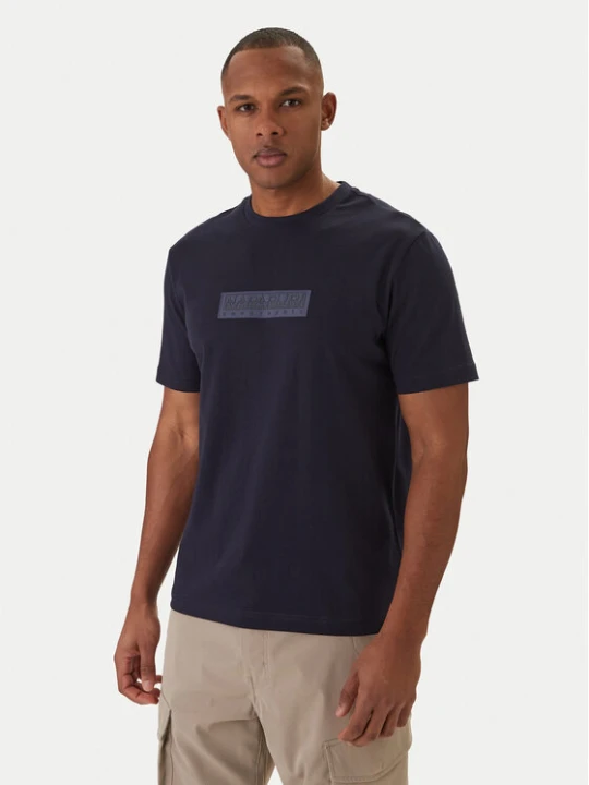 Zdjęcie produktu Napapijri T-Shirt S-Box Logo NP0A4IFL Granatowy Regular Fit