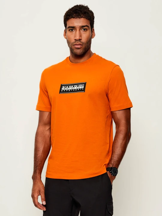 Zdjęcie produktu Napapijri T-shirt S-BOX LOGO | Relaxed fit pomarańczowy