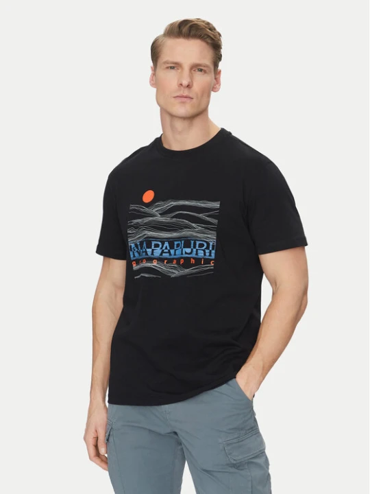 Zdjęcie produktu Napapijri T-Shirt S-Buti NP0A4INM Czarny Regular Fit
