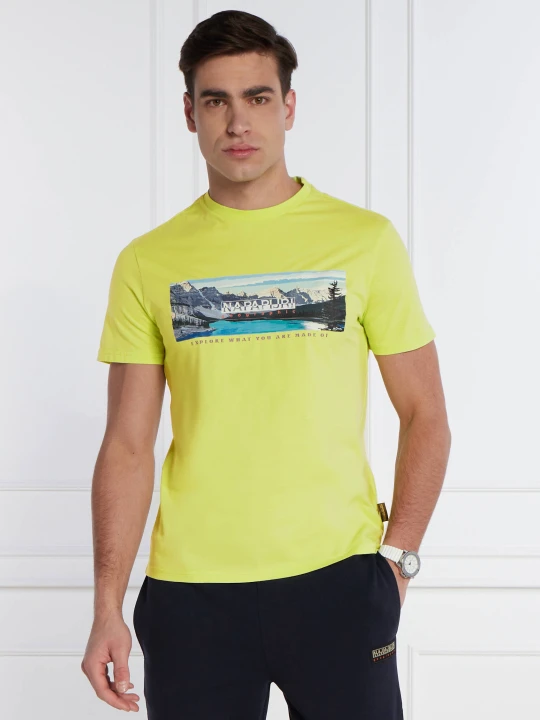 Zdjęcie produktu Napapijri T-shirt -CANADA | Regular Fit limonkowy
