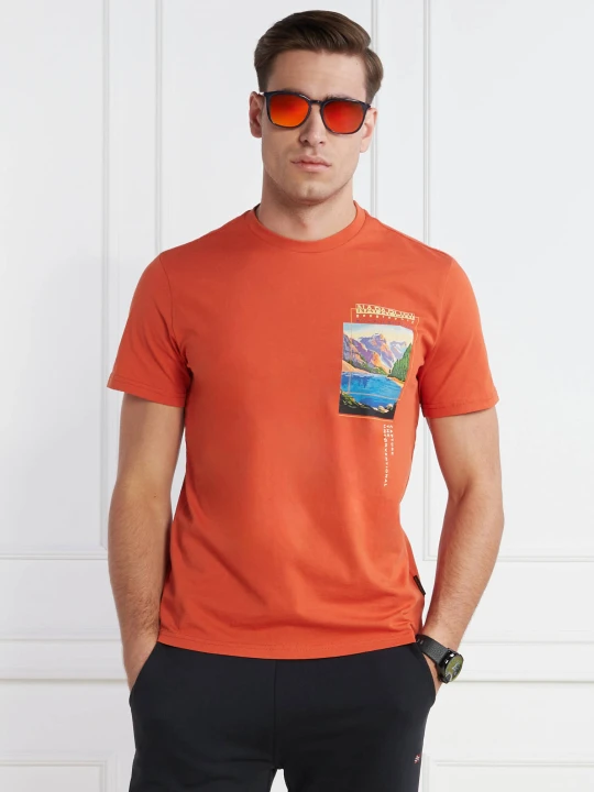 Zdjęcie produktu Napapijri T-shirt -CANADA | Regular Fit pomarańczowy