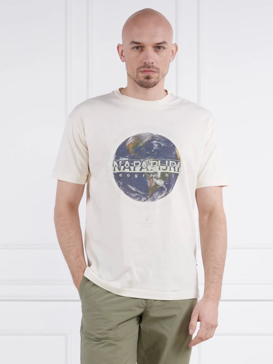 Zdjęcie produktu Napapijri T-shirt -DAULE SS WHITECAP GRAY | Regular Fit beżowy