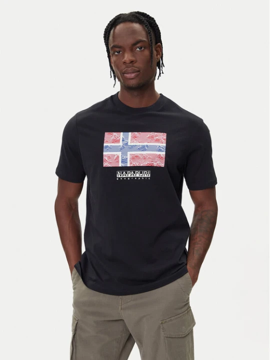 Zdjęcie produktu Napapijri T-Shirt S-Drapeau Ss NP0A891K Czarny Regular Fit