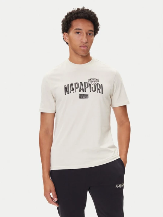 Zdjęcie produktu Napapijri T-Shirt S-Funes Ss NP0A88UA Beżowy Regular Fit