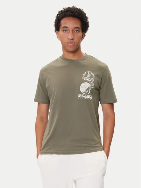Zdjęcie produktu Napapijri T-Shirt S-Funes Ss NP0A88UA Khaki Regular Fit
