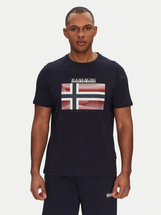 Zdjęcie produktu Napapijri T-Shirt -Lari NP0A4IE51761 Granatowy Regular Fit