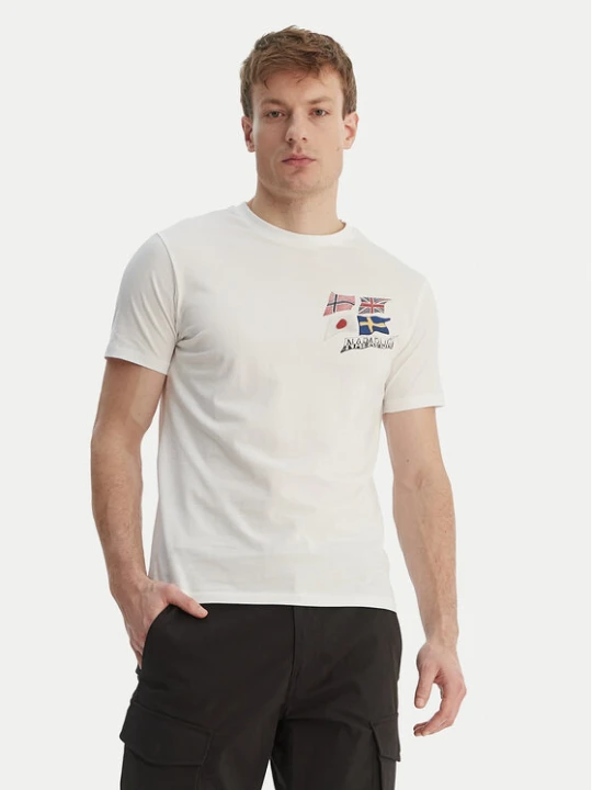 Zdjęcie produktu Napapijri T-Shirt S-Mahsa NP0A4FZB Biały Regular Fit