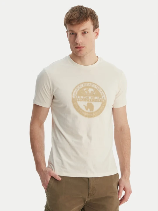 Zdjęcie produktu Napapijri T-Shirt S-Mahsa NP0A4FZB Écru Regular Fit Kremowy