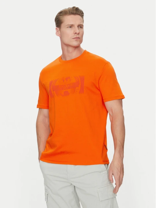 Zdjęcie produktu Napapijri T-Shirt S-Vanni NP0A4IEA Pomarańczowy Regular Fit