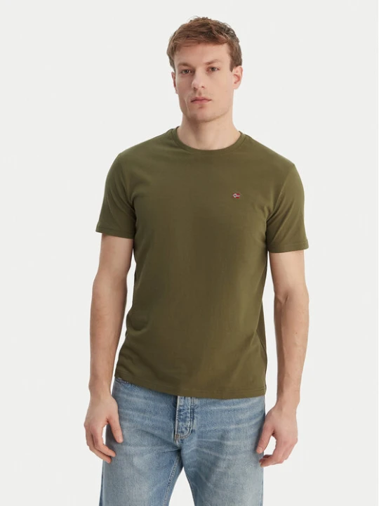 Zdjęcie produktu Napapijri T-Shirt Salis NP0A4H8D Zielony Regular Fit