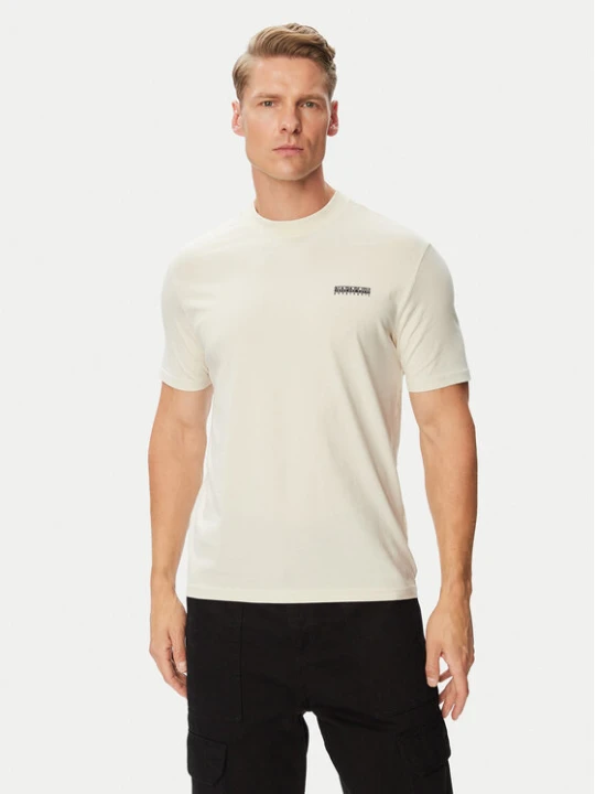 Zdjęcie produktu Napapijri T-Shirt Smallbox NP0A88TR Kremowy Regular Fit