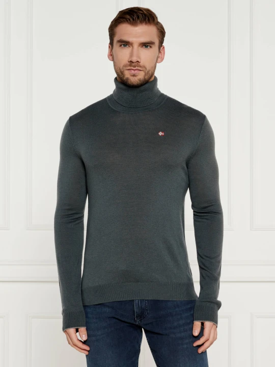 Zdjęcie produktu Napapijri Wełniany golf DAMAVAND | Regular Fit morski