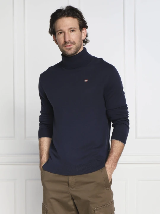 Zdjęcie produktu Napapijri Wełniany golf DAMAVAND T 1 | Regular Fit granatowy
