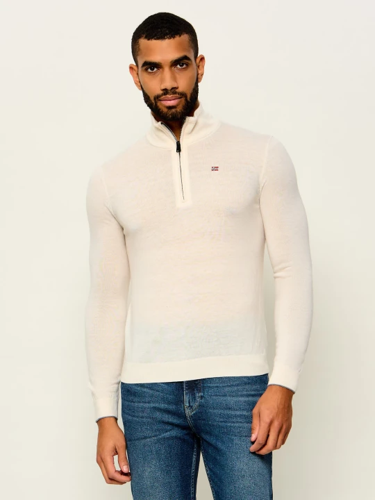 Zdjęcie produktu Napapijri Wełniany sweter Damavand | Regular Fit ecru