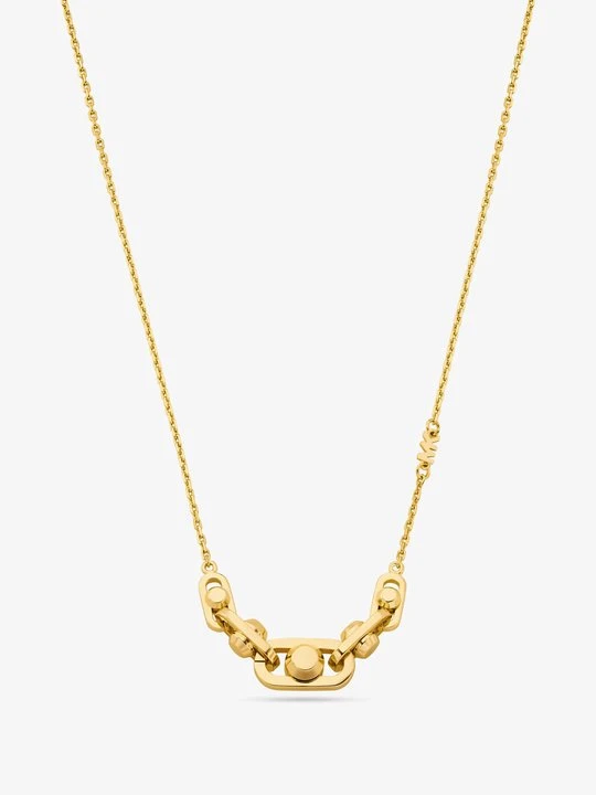 Zdjęcie produktu Naszyjnik Astor ze srebra pokrytego metalem szlachetnym z ogniwami Michael Kors ZŁOTY (Złoty)
