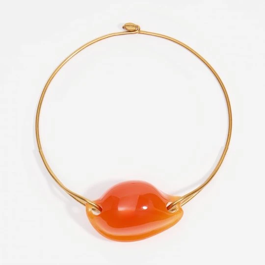 Zdjęcie produktu Naszyjnik choker muszelka żywica pomarańczowy BIMBA Y LOLA
