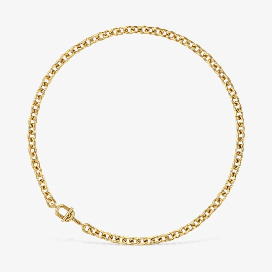 Zdjęcie produktu Naszyjnik Choker Tous Manifesto Z Łańcuszka Ze Srebra, Pozłacany 18-Karatowym Złotem - Tous