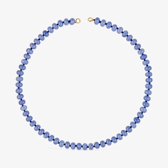 Zdjęcie produktu Naszyjnik Choker Ze Srebra Pokrytego 18-Karatowym Złotem, Z Niebieskim Kwarcytem Hold Oval - Tous
