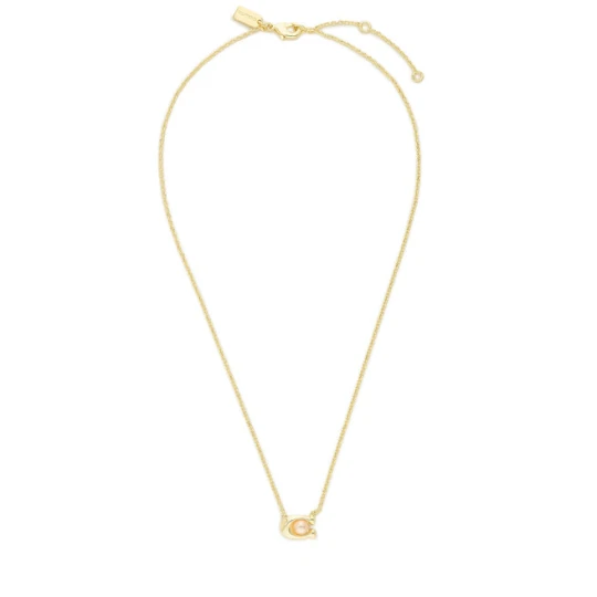 Zdjęcie produktu Naszyjnik Coach Pearl Signature C Pendant Necklace 37341916GLD651 Złoty