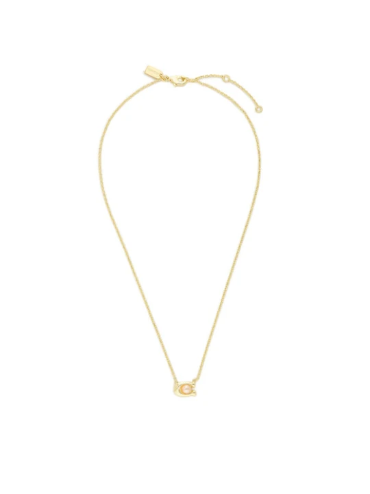 Zdjęcie produktu Naszyjnik Coach Pearl Signature C Pendant Necklace 37341916GLD651 Złoty