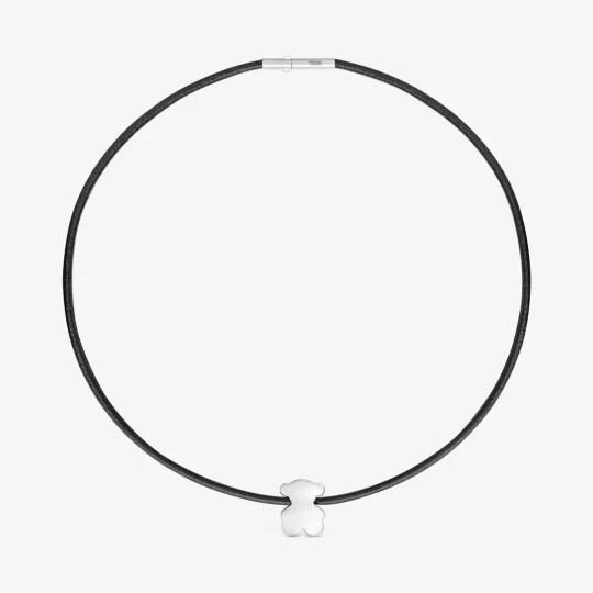 Zdjęcie produktu Naszyjnik Miś Ze Srebra I Kauczuku 18 Mm Bold Motif - Tous czarny