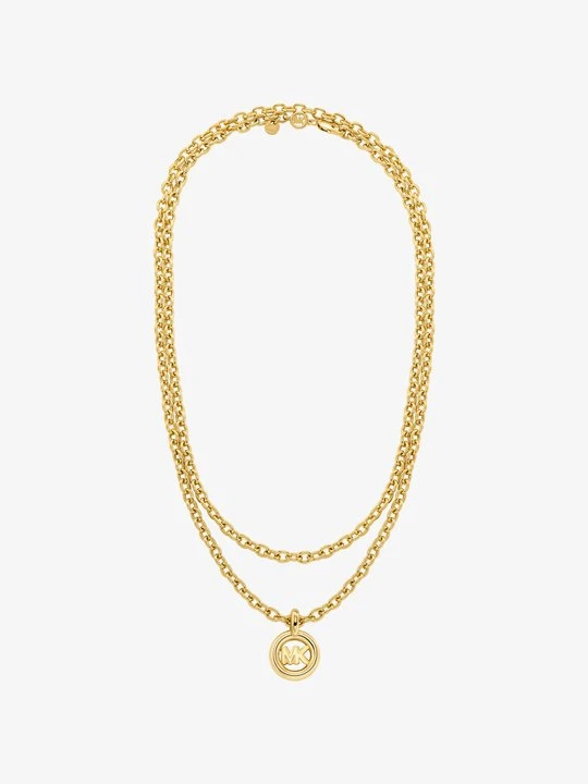 Zdjęcie produktu Naszyjnik z łańcuszkiem i logo MK Pop Michael Kors ZŁOTY (Złoty)