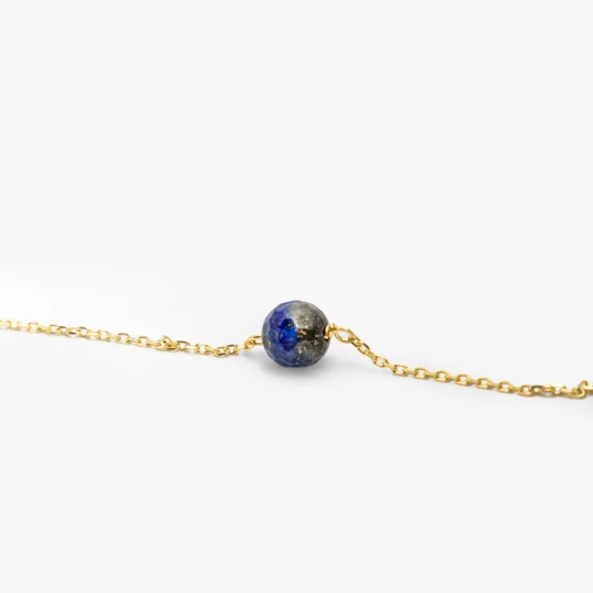 Zdjęcie produktu Naszyjnik z lapis lazuli; srebrny pozłacany Ania Kruk GRANATOWY