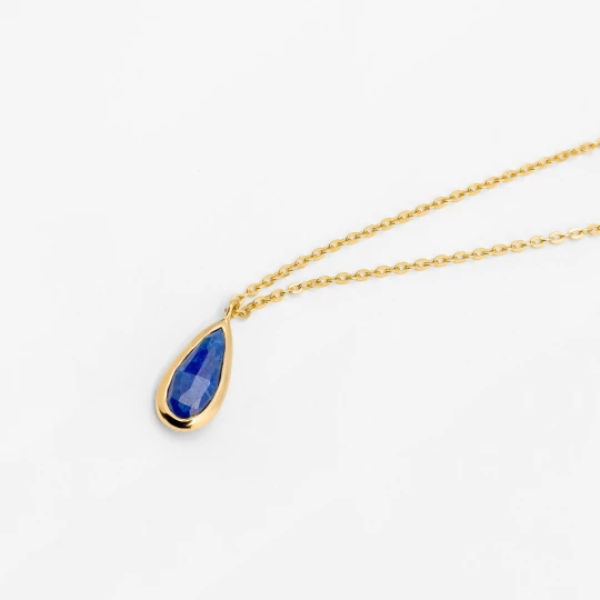Zdjęcie produktu Naszyjnik z lapis lazuli; srebrny pozłacany Ania Kruk GRANATOWY