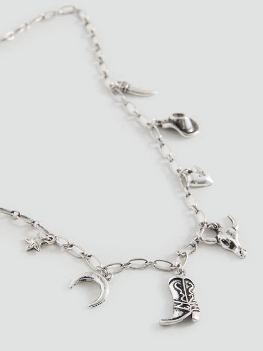 Zdjęcie produktu Naszyjnik z zawieszkami charms srebrny - Teen - Rozmiar uniwersalny - MANGO TEEN