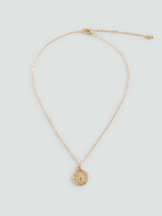 Zdjęcie produktu Naszyjnik ze znakiem zodiaku – Lew złoty - Teen - Rozmiar uniwersalny - MANGO TEEN
