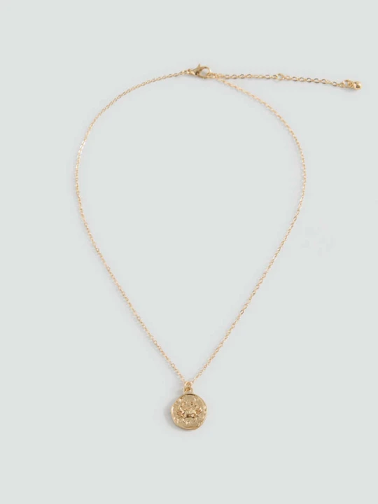 Zdjęcie produktu Naszyjnik ze znakiem zodiaku – Rak złoty - Teen - Rozmiar uniwersalny - MANGO TEEN