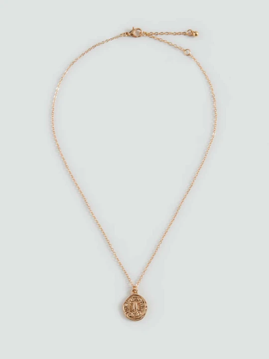 Zdjęcie produktu Naszyjnik z zawieszką ze znakiem zodiaku Skorpion złoty - Teen - Rozmiar uniwersalny - MANGO TEEN