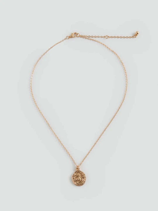 Zdjęcie produktu Naszyjnik ze znakiem zodiaku złoty - Teen - Rozmiar uniwersalny - MANGO TEEN