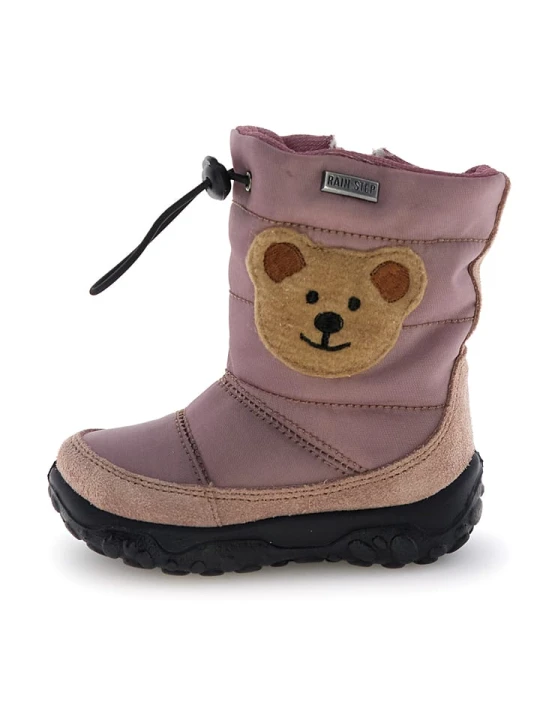 Zdjęcie produktu Naturino Botki zimowe "Bear" w kolorze szaroróżowym rozmiar: 21