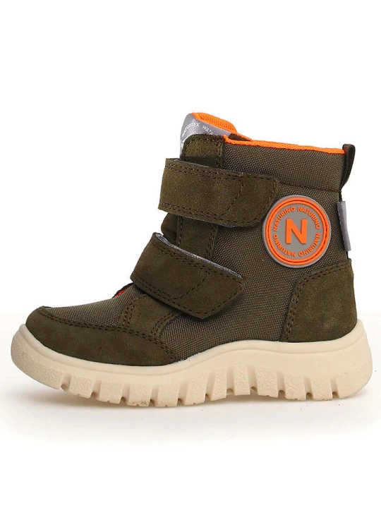 Zdjęcie produktu Naturino Botki zimowe "Geminae 3" w kolorze khaki rozmiar: 28