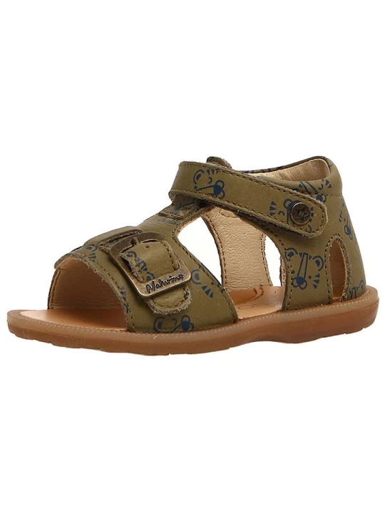 Zdjęcie produktu Naturino Skórzane sandały "Quarzo" w kolorze khaki rozmiar: 25
