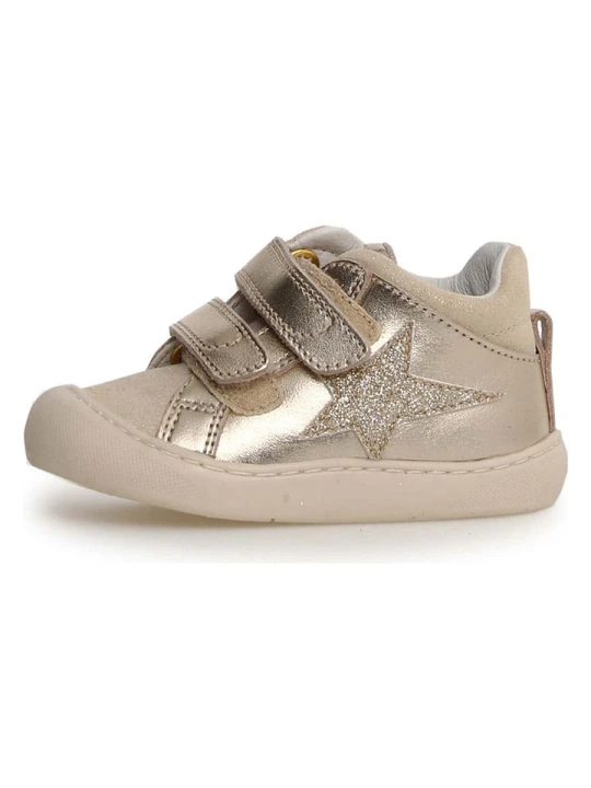 Zdjęcie produktu Naturino Skórzane sneakersy "Belix" w kolorze beżowym rozmiar: 19