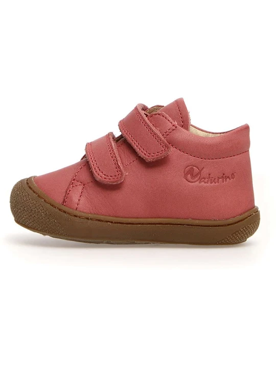 Zdjęcie produktu Naturino Skórzane sneakersy "Cocoon" w kolorze koralowym rozmiar: 22