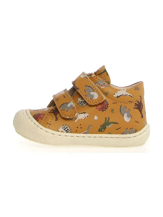 Zdjęcie produktu Naturino Skórzane sneakersy "Cocoon" w kolorze żółtym rozmiar: 24