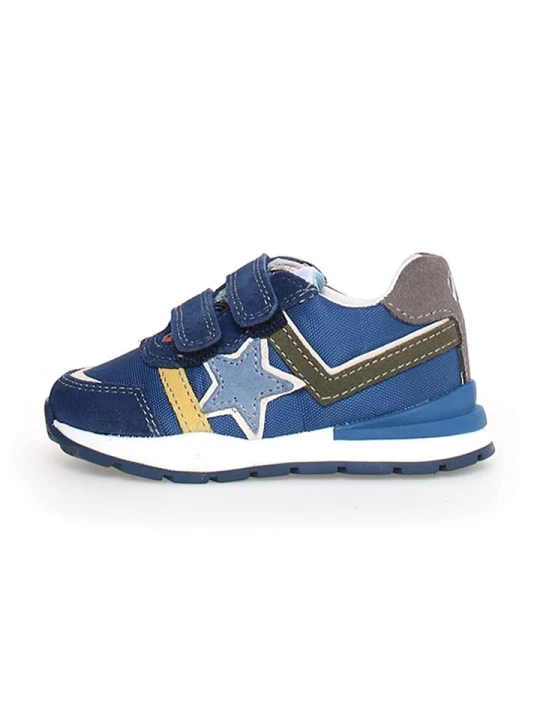 Zdjęcie produktu Naturino Skórzane sneakersy "Evon" w kolorze niebieskim rozmiar: 20