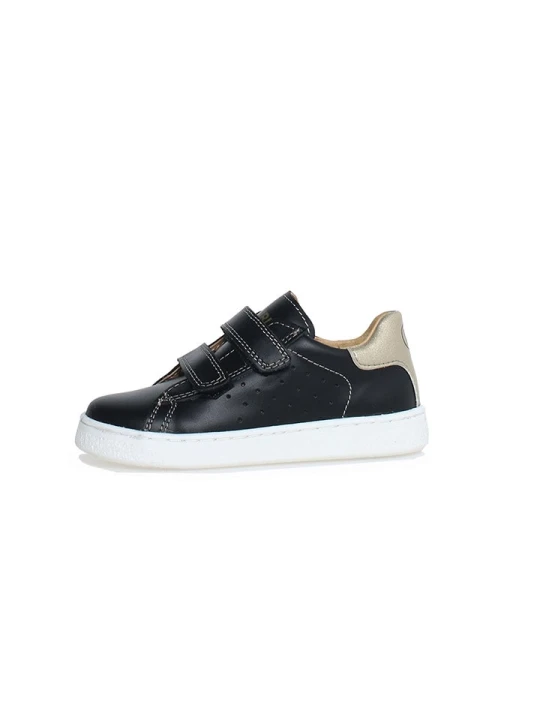 Zdjęcie produktu Naturino Skórzane sneakersy "Hasselt 2" w kolorze złoto-czarnym rozmiar: 29