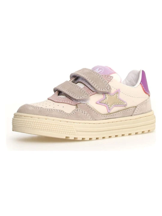 Zdjęcie produktu Naturino Skórzane sneakersy "Hess 3" w kolorze beżowym rozmiar: 32