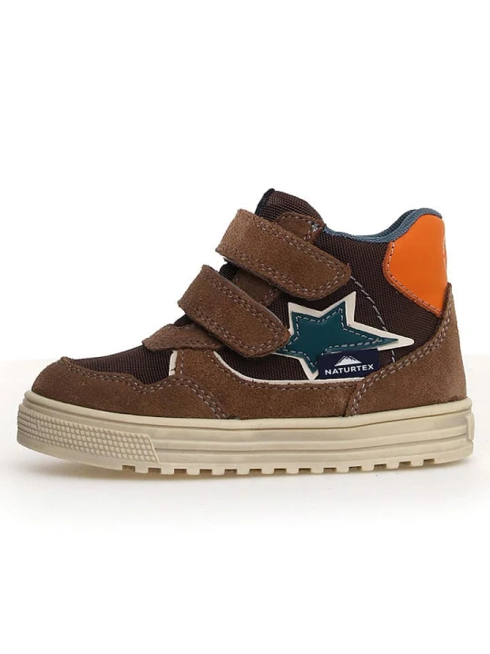 Zdjęcie produktu Naturino Skórzane sneakersy "Hess 3" w kolorze jasnobrązowym rozmiar: 26