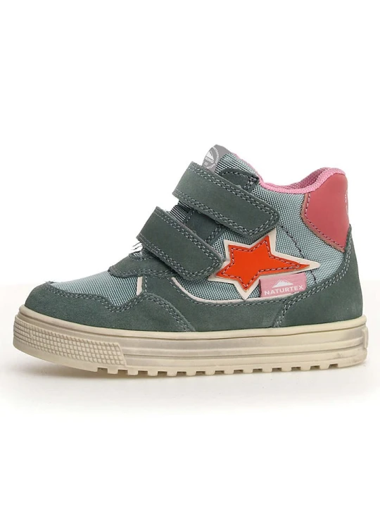Zdjęcie produktu Naturino Skórzane sneakersy "Hess 3" w kolorze turkusowo-różowym rozmiar: 38